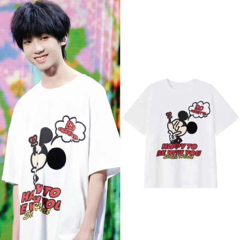 Tf家族公演杨博文同款衣服联名趣味卡通印花短袖t恤夏季定制上衣