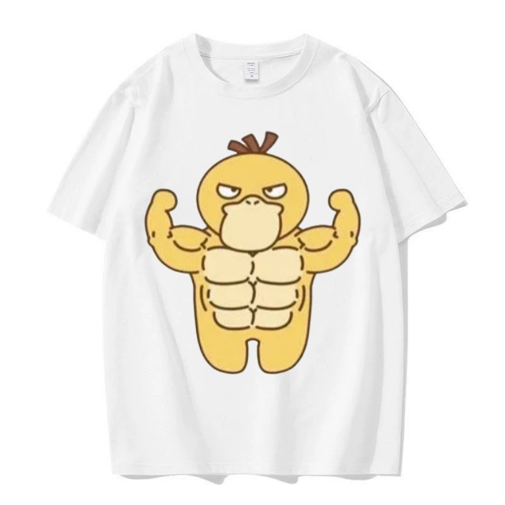 肌肉线条圆领短袖T恤男女潮流