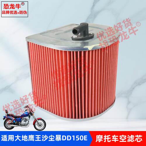适用大地鹰王DD250E-9A/9B/9C奔达250轻骑250空滤芯DD400E-9D滤芯