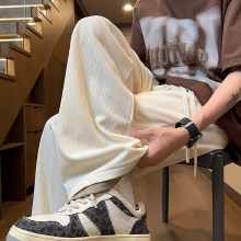 tachiism店2024新品韩版时尚青少年个性潮流垂感宽松休闲裤