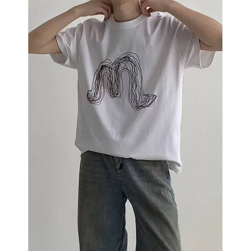 NOT UGLY店铺叁佰TTBRO星空泼墨字母印花宽松休闲纯棉短袖T恤