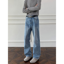 OaOO线上店铺叁佰TTBRO新品NOT UGLY潮微喇扎花闪电纹牛仔裤