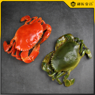 仿真青蟹模型假菜仿真食品海鲜模型大闸蟹螃蟹模具仿真大红膏蟹