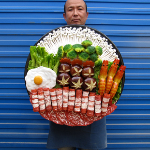 大型烤肉模型玻璃钢雕刻食物模型大型门头模型定做 山西御华