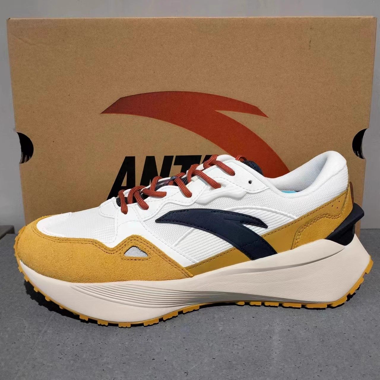 安踏传承丨运动休闲鞋男子新款潮流复古百搭阿甘鞋子112348878