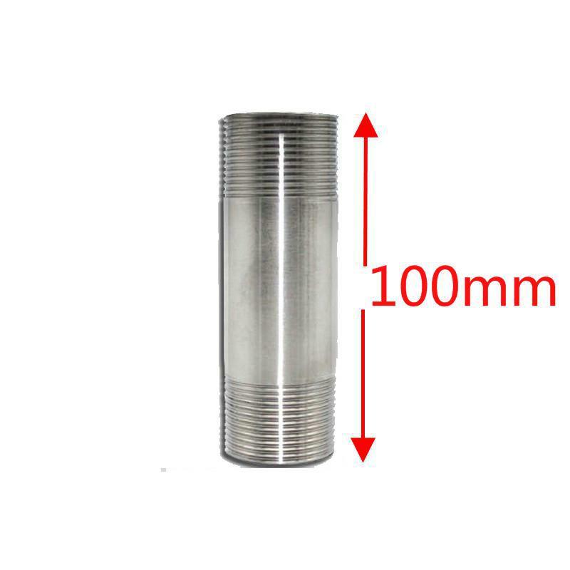不锈钢加长双头外丝外牙螺纹延长100mm管外丝直通水管对丝圆管