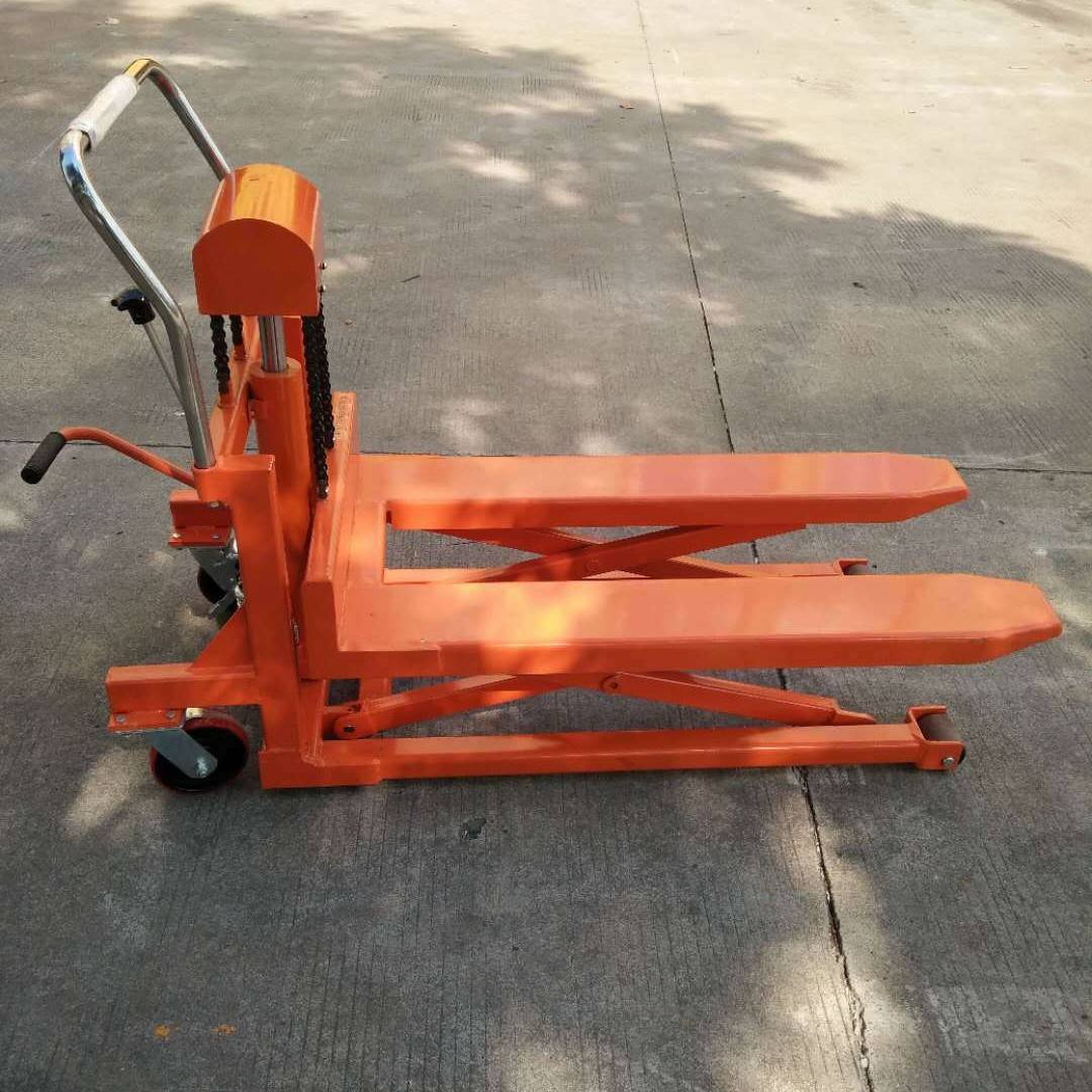 广东高起升降模具平台叉车高起升搬运车手动剪叉升高车固定平台车