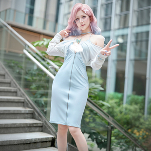 霏慕玛利亚同人COS连衣裙女2025新款连身新年战袍约会穿搭掐腰裙