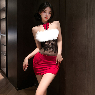 霏慕芳心纵火抹胸网衣睡裙女