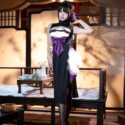 霏慕风情高开叉两穿旗袍女2025