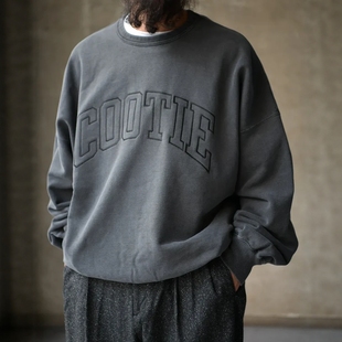 Pigment Crew Dyed Sweat 25AW蜡染刺绣宽松插兜卫衣 Open COOTIE