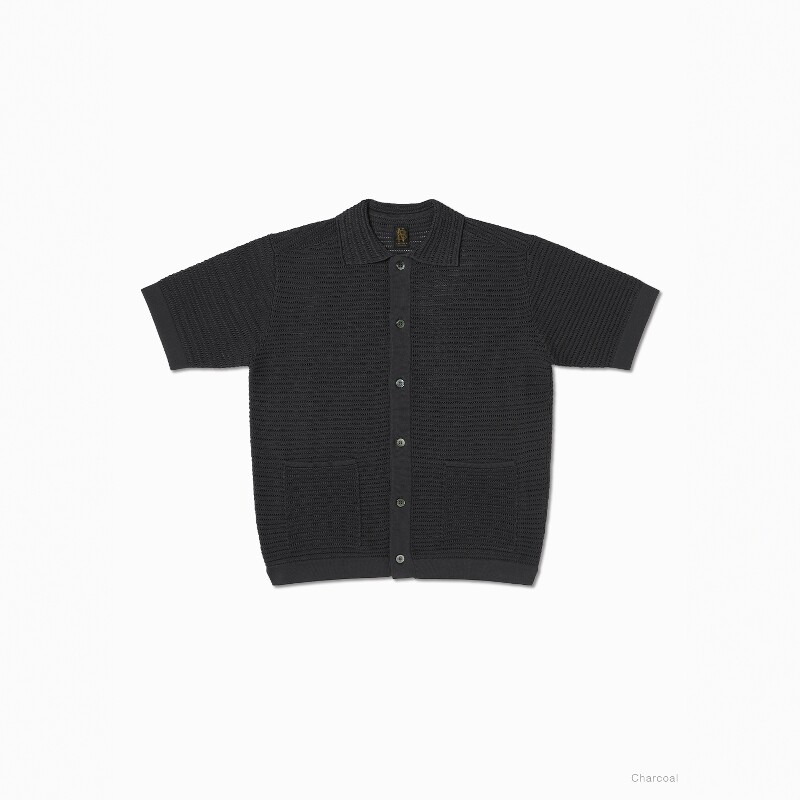 BATONER SUMMER KNIT POLO CARDIGAN S/S 26SS 夏季短袖针织开衫