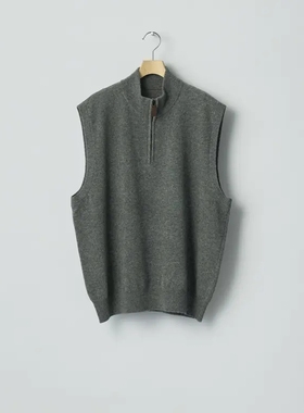 ssstein Wool Knit Half Zip Vest 26SS 澳美羊毛半拉链针织马甲
