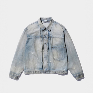 1st 26SS Type Jacket 复古做旧破坏油漆牛仔夹克 Denim A.PRESSE