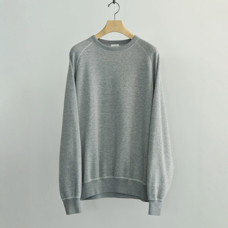 COMOLI Gray French Terry Crew Neck 26SS 里毛圆领纯色卫衣