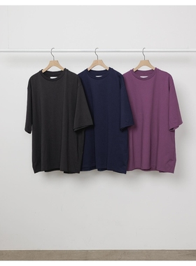 marka ORGANIC KNIT CREW NECK TEE 25SS 有机棉纯色宽松短袖T恤