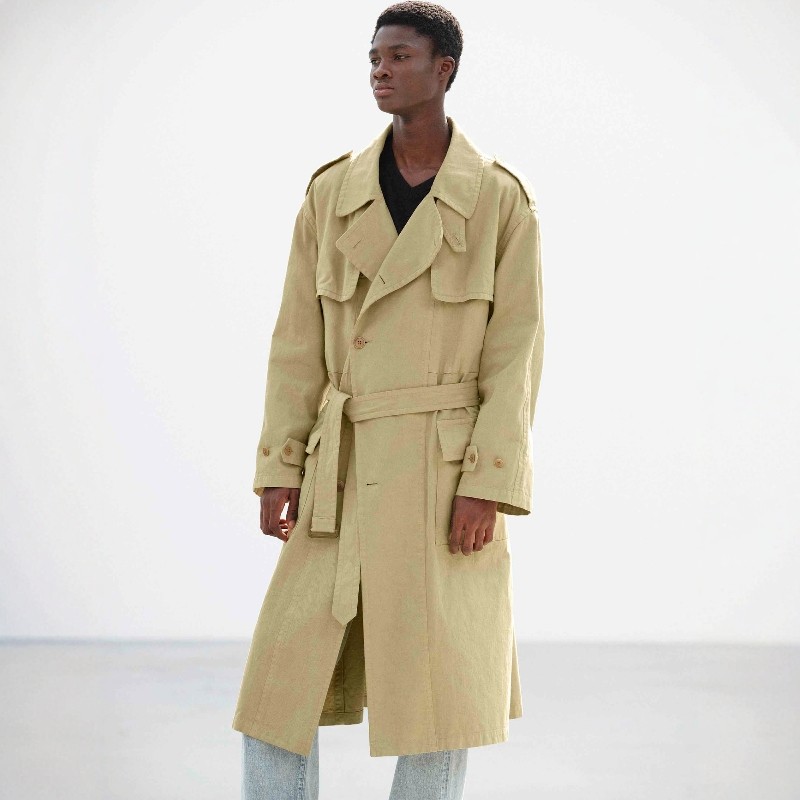 AURALEE GARMENT TEXTURED CHINO COAT 26SS 成衣染色斜纹棉风衣