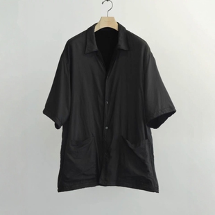 COMOLI Reversible S/S Shirt 26SS 双面穿古巴领宽松短袖衬衫