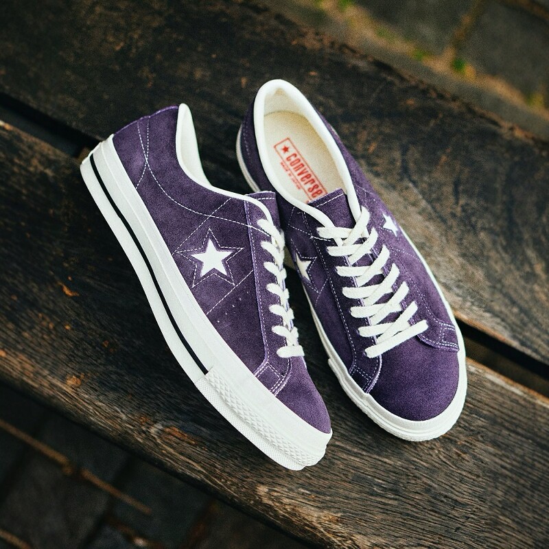 CONVERSE ONE STAR J SUEDE 25SS 日产复古麂皮紫色低帮滑板鞋