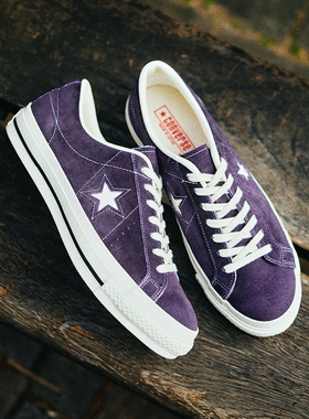 CONVERSE ONE STAR J SUEDE 25SS 日产复古麂皮紫色低帮滑板鞋