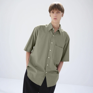 HALF SLEEVED 衬衫 FINX 斜纹布短袖 TWILL 26SS AURALEE SHIRT