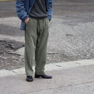 USMC 裤 HBT 26SS军事风复古人字纹破坏水洗油漆工装 Pants HERILL