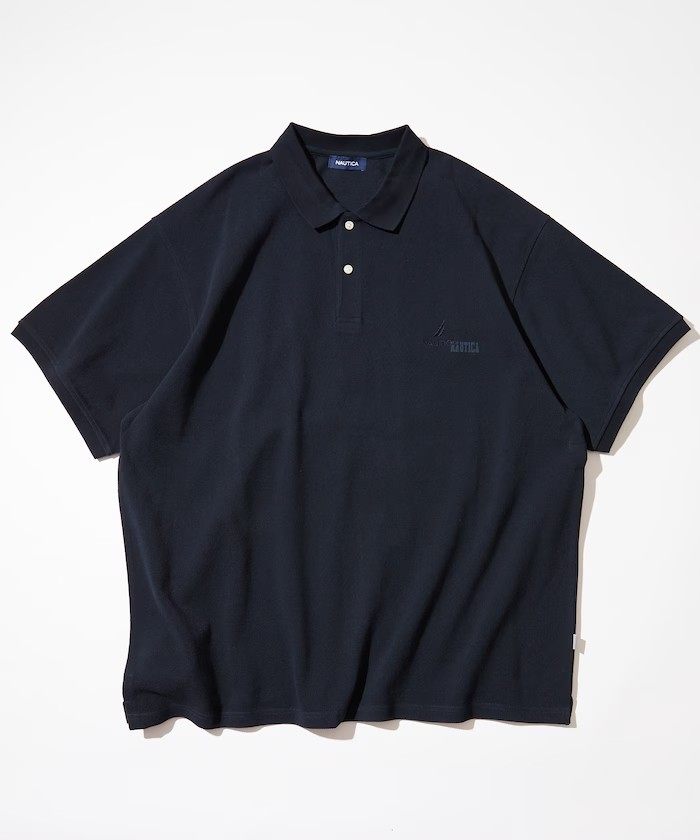 NAUTICA Basic Polo Shirt 24SS 鹿子棉重磅刺绣印花宽松短袖衬衫