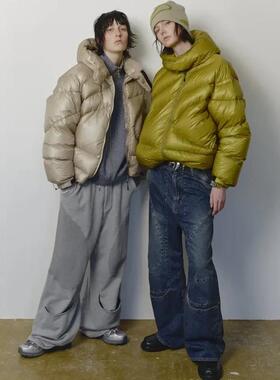 NANGA × JIEDA DOWN JACKET24AW联名流线分割轻量防水连帽羽绒服