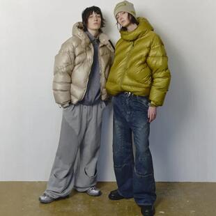 DOWN JIEDA JACKET24AW联名流线分割轻量防水连帽羽绒服 NANGA