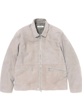 nonnative FARMER JACKET LEATHER 25SS 小羊皮拉链工装皮衣夹克