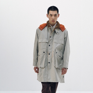 Barbour × KAPTAIN SUNSHINE Field Coat25AW联名灯芯绒连帽风衣