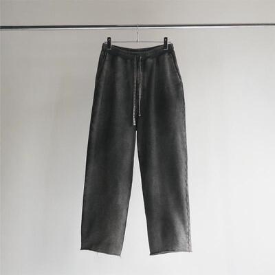 ANCELLM做旧染色抽绳运动卫裤