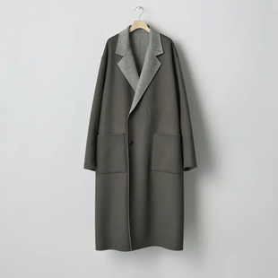 Coat ssstein Lapel Notch 25AW羊毛混纺双面平驳领风衣 Cashmere