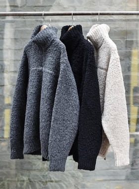 BATONER SHETLAND BOA ZIP UP BLOUSON 25AW羊毛抓绒拉链立领夹克