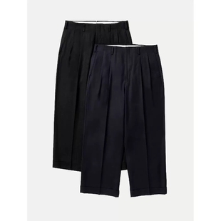 Tapered wide Wool 26SS 羊毛宽松锥形休闲西裤 trousers APRESSE