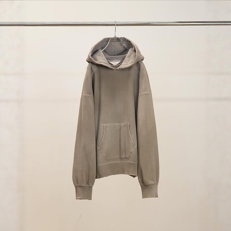 ANCELLM SWITCHING HOODIE 26SS 复古做旧破坏渐变染色宽松帽衫