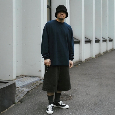 COOTIE宽松休闲染色牛仔短裤