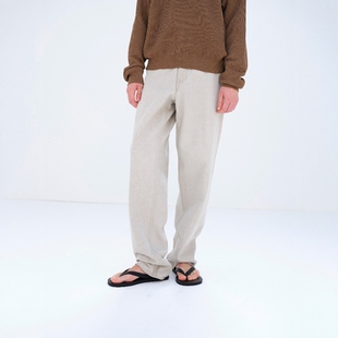 DENIM BROWN PANTS 26SS AURALEE 强捻做旧牛仔微锥阔腿裤 FADED