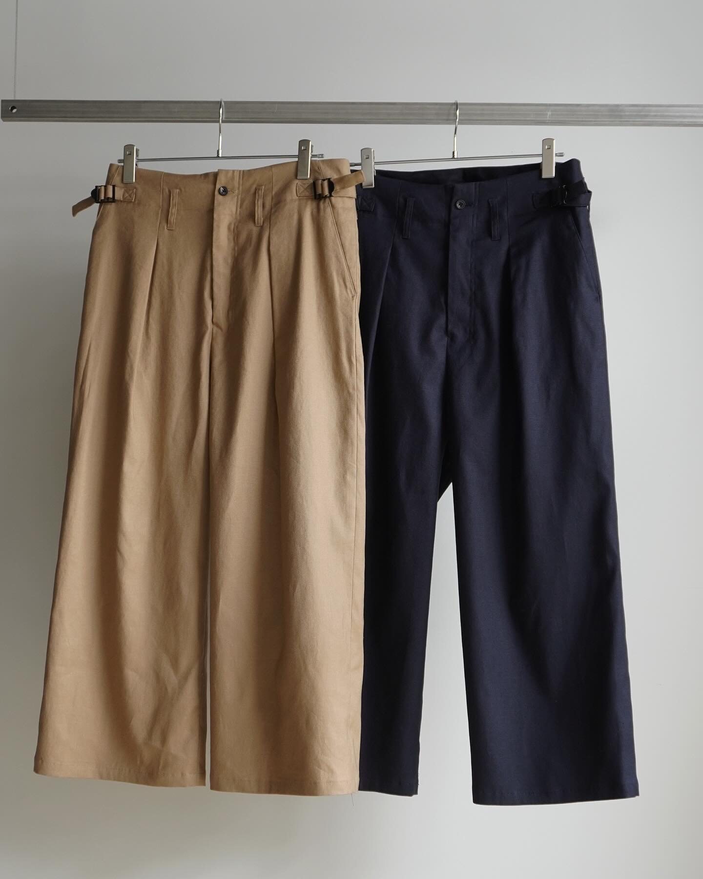 ANCELLM亚麻垂感宽松直筒西装裤