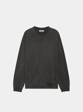 marka CREW NECK L/S TEE ORGANIC COTTON 24SS 水洗破坏长袖T恤