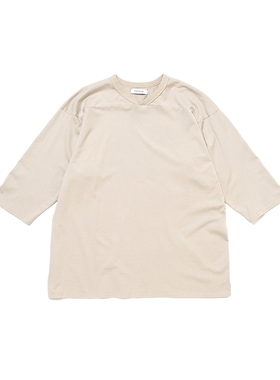 nonnative Q/S V-NECK TEE COTTON JERSEY 25SS V领宽松五分袖T恤