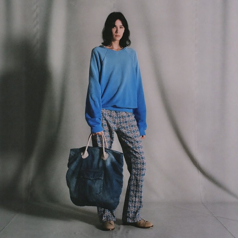 NICENESS NAJA Distressed sweatshirt 26SS染色做旧运动套头卫衣 - 实物图