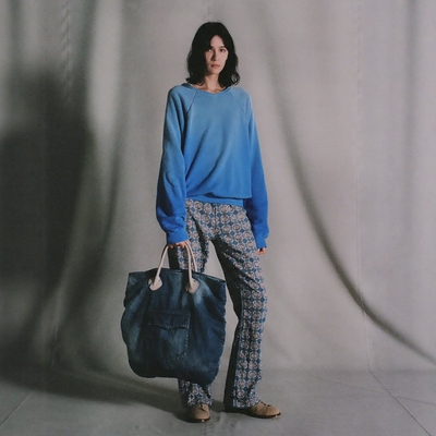 NICENESS染色做旧运动套头卫衣