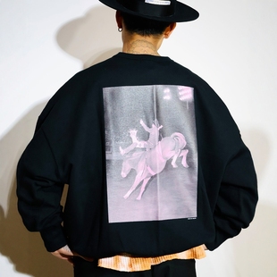 25AW COOTIE Crew Sweat 艺术家背后印花加绒宽松圆领卫衣 Print