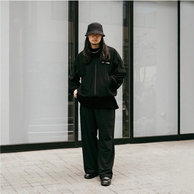 COOTIE尼龙网眼抽绳宽松运动长裤