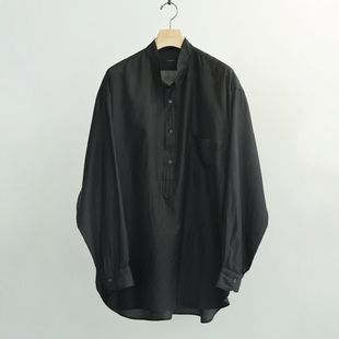COMOLI Wool Silk Comoli Shirt 26SS 羊毛真丝套头纽扣长袖衬衫