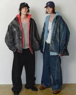 24AW日产石洗加工宽松牛仔衬衫 JIEDA 夹克 SHIRT DENIM OVER SIZE