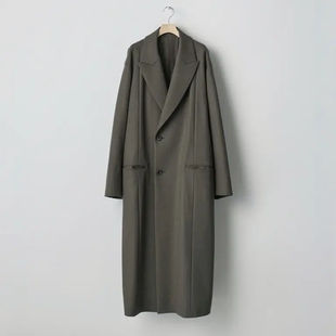 Maxi Coat Length Lapel 25AW羊绒混纺宽松剑领风衣 Peak ssstein
