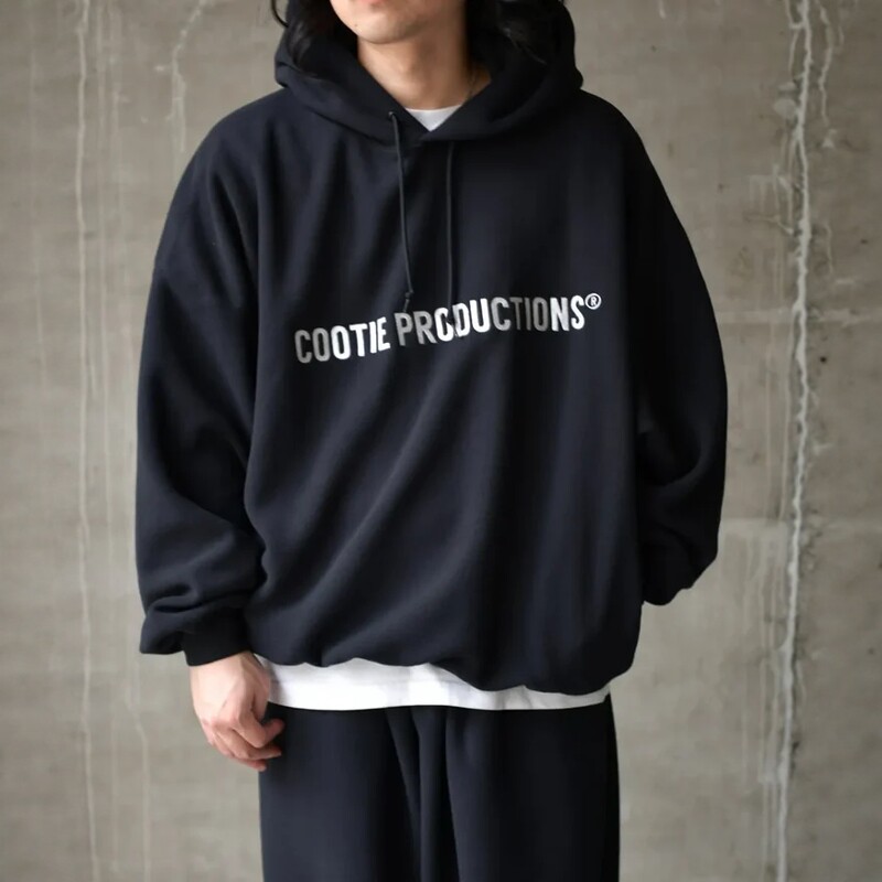 COOTIE摇粒绒刺绣抽绳宽松帽衫