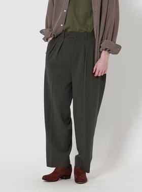 Steven Alan Soccer 2 Pleats Dress Trousers25SS泡泡纱双褶西裤